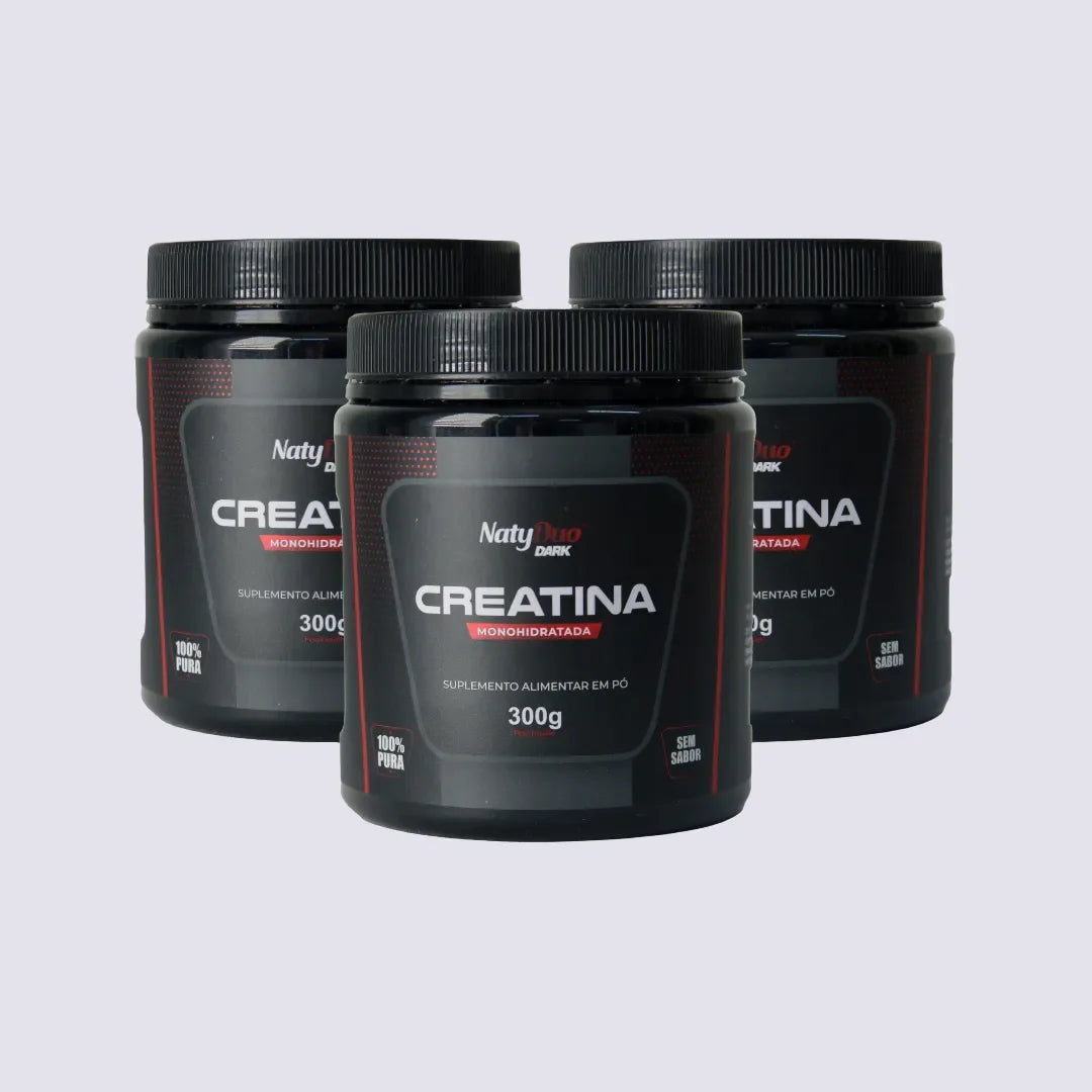 Creatina-NatyDuo-Dark-Monohidratada-Pura-300g-3-potes