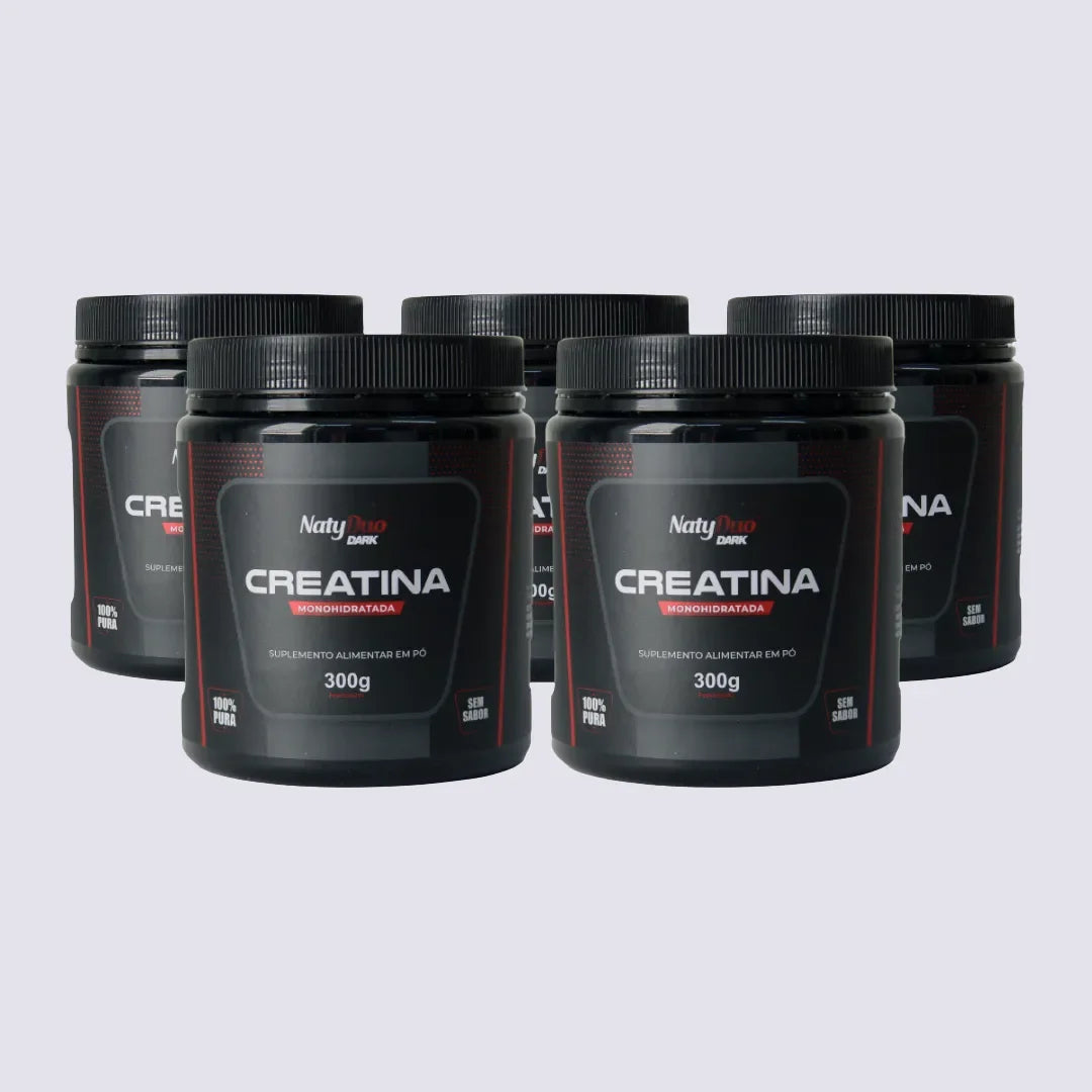 Creatina-NatyDuo-Dark-Monohidratada-Pura-300g-5-potes